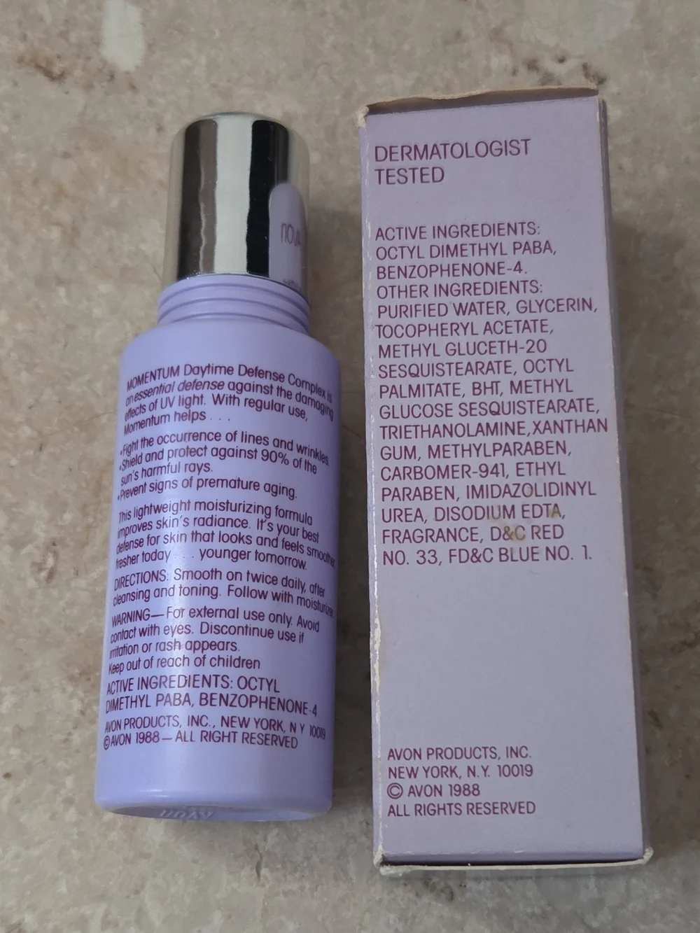 Vtg 80s Avon Skincare Lot Clearskin 2 Astringent & Momentum Daytime Complex NOS